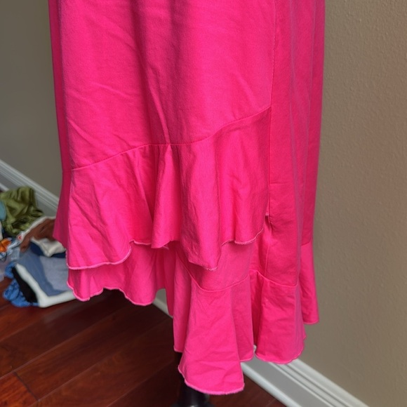 Woman’s Pink Wrap Style Dress Adjustable Straps  Size S Spring Summer - Picture 3 of 5